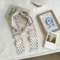 Élégant foulard rose à pois pour femmes, bandeau de cheveux chic et cravate polyvalente. - 02#-Foulard à Pois / Taille unique