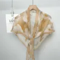 Donna chiffon floreale sciarpa triangolare elegante scialle sottile cravatta vita accessorio - Floreale Caffè