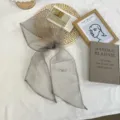 Foulard skinny uni de style coréen, écharpe transparente et respirante en organza, élégant gris. - 140*12cm / Gris