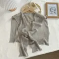 Zomer dunne ijszijde gebreide kleine sjaal vrouwen kleding airconditioning kamer schouder - Tops / Eén maat / Grijs