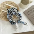 Pañuelo cuadrado de algodón con estampado floral vintage, pañuelo fino y bandana retro. - 55*55CM / Negro