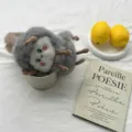 Cute winter plush earmuffs for women, warm and fluffy cartoon animal ear warmers for cold weather. - 03#-Grey