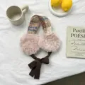 Süße flauschige Plüsch Ohrenschützer für Damen im Winter, warme Lammfell Ohrenwärmer. - Einheitsgröße / Rosa