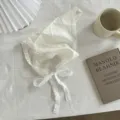 Effen witte kanten driehoekige sjaal dames hoofddoek halsdoek mode chic accessoire - Eén maat / Wit