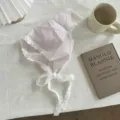 Lichte paarse kant driehoek sjaal vrouwen mode hoofddoek stijlvolle gelaagdheid halsdoek - Eén maat / Roze Paars