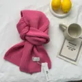 Douillet écharpe d'hiver en tricot rose pour femmes, tour de cou chaud et épais élégant quotidien. - 160x20cm / Rose Bonbon