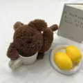 Λεπτομέλεια ακουστικά γούνινα Capybara, μαλακό καφέ χειμερινό προστατευτικό αυτιών για κορίτσια. - Kafes Skylos