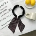 Plush lazy scarf with pearl magnetic buckle, soft warm winter neckerchief for daily wear - Stirrup Print Style