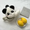 Mignons cache-oreilles panda moelleux pour l'hiver, chauffe-oreilles en peluche douce femme. - Taille unique / Panda des étoiles