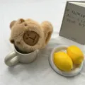 Süße Kapibara Plüsch Ohrenschützer für Damen, weiche warme Winter Ohrenwärmer im Alltag. - Kamel-Capybara Stil / Kamel-Capybara