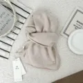 Cozy beige knit scarf for women, warm winter neck warmer, soft cashmere feel daily wear. - 142*22cm / Lotus Pink