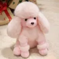 Cute pink poodle plush toy, fluffy stuffed animal dog doll, soft companion pillow for kids. - 25cm (0.35kg) / Pink