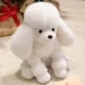 Cute white poodle plush toy doll fluffy puppy stuffed animal for kids and home decor variant - 25cm (0.35kg) / White