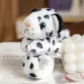Plush animal slap bracelet cute white leopard snap band children soft toy accessory - Snow Leopard