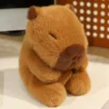 Lindo peluche de capibara suave animal de peluche muñeca para niños compañero relajante marrón - Capybara / 13cm