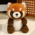 Adorable peluche de panda rojo juguete de peluche suave marrón blanco linda variante - Panda rojo / 13cm