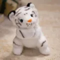 Lindo peluche de tigre blanco animal de peluche suave regalo de cumpleaños para niños - Regla Individual - Tigre Blanco