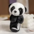 Cute panda slap bracelet plush toy, soft animal wristband for kids, fluffy doll accessory. - Panda