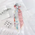 Elegante Franse smalle zijden sjaal Twilly voor dames, veelzijdig haarlint en tassenaccessoire. - Strip Stadsgezicht / 130*7cm