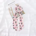 Cinta para el cabello de gasa rosa estampado frutas bufanda elegante bolso lazo decorativo - 95cm*6cm / Mango