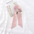 Ruban en tissu rayé rose foulard bandeau de cheveux accessoire élégant pour femmes - 95cm*6cm / Fines Rayures