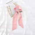 Ruban en tissu rose foulard bandeau pour femme élégant chic accessoire polyvalent - 95cm*6cm / Rose Pur