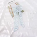 Donna carino nastro chiffon fiori blu foulard capelli chic cravatta borsa accessori - Piccolo Fiore Blu
