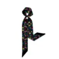 Longue écharpe twilly imprimée étroite pour femme ruban de sac élégant accessoire de cheveux - 140CM*6CM / KK-21-11