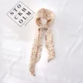 Élégant foulard ruban floral pour cheveux, long twilly chic pour coiffure et poignet de femme. - Floral 19-11