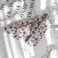 Chic petit foulard en soie à imprimé floral pour femme, idéal pour sac ou poignet. - Fruits Roses Et Feuilles Vertes (Style 14) / 90x5cm