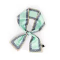 Écharpe twilly en soie motif cachemire vert, ruban étroit pour sacs et cou accessoires - Vert Clair