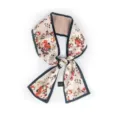 Foulard Skinny Fleuri Ruban pour Sacs a Main Foulard de Cou Bandeau Style Elegant Chic - Jaune Fleuri