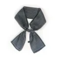 Foulard skinny classique à rayures noires et blanches pour femmes, foulard polyvalent. - Blanc à Rayures Verticales