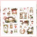 Traditional Chinese style PET decorative masking tape for DIY scrapbooking and journal crafts. - Spring Flower Overture