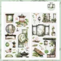 Chinese style ancient PET decorative sticker tape for journaling DIY material 100mm width - Summer Lotus