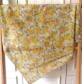 Foulard carre en coton a motif floral retro, accessoire elegant pour style quotidien. - Taille unique / 14#-Style Floral Riche Rétro Blanc