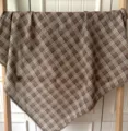 Foulard carré en coton géométrique rétro pour femmes automne chemise foulard à carreaux. - Taille unique / 02#-Style Carreaux Brun