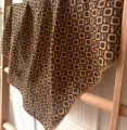 Foulard carre imprime geometrique vintage avec bordure en dentelle pour l'automne. - Taille unique / 04#-Style Géométrique Sombre