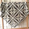 Foulard carré en coton à imprimé géométrique vintage, élégant tour de cou femmes. - Taille unique / 09#-Style Motif Noir Blanc Or