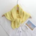 Yellow speckled knit hollow shawl versatile fashion scarf multi-functional stylish cape top. - 100x40cm / Yellow