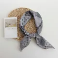 Chic paisley print small square scarf, perfect for stylish neck wear or chic travel hair wrap. - Plaid / 60*60cm