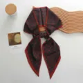 Chique lange zijden sjaal met elegant paisley- en stipjespatroon, perfect voor pakken en hemden. - 03#-Rood Paisley