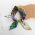 Van Gogh oil painting style art square scarf, delicate twill fabric neckerchief for women. - Landscape