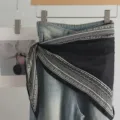 Μαύρη φούστα φουλάρι με τριγωνικό σχέδιο paisley, κομψή γυναικεία ζώνη μόδας για layering. - 140*65cm / 35#-Μαύρο