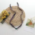 Minimalist fabric ribbon choker necklace with green bead and silver cross pendant chic. - Cross Pendant Style / 85*2cm / Dark Gray