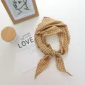Retro gingham triangular scarf for women, stylish vintage headscarf and versatile neck wrap. - 90*27cm / Yellow Plaid (03#)