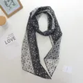 Écharpe longue et fine à motifs floraux color-block, foulard polyvalent et ruban de taille stylé. - 185*19cm / Multicolore Floral