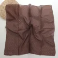 Braunes gepunktetes Tuch, Vintage Baumwoll Halstuch fuer Damen Fruehling und Sommer Mode. - Braun