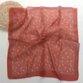 Retro etnische paisley kleine vierkante sjaal, lichtgewicht haarband en halsdoek voor vrouwen. - 02#-Baksteenrood