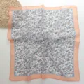 Retro paisley vierkante sjaal, lichtgewicht zomerdasje voor stijlvolle zomerse outfits. - 10#-Wit & Oranje